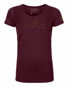 Dámské funkční triko Ortovox 150 Cool Mountain Face TS W dark wine blend M Image 0